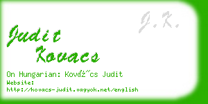 judit kovacs business card